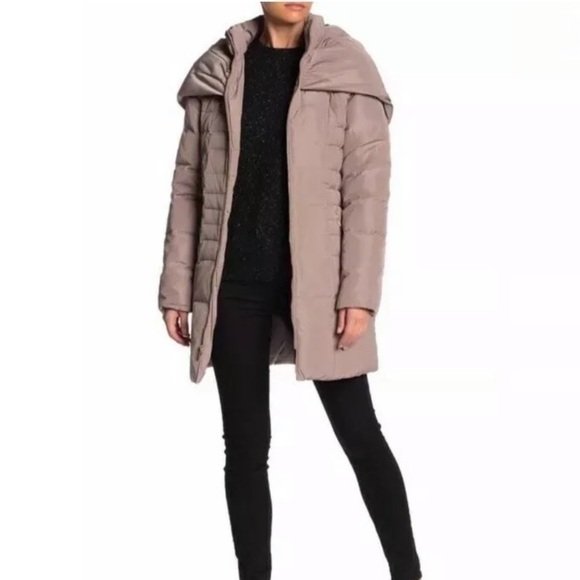 COLE Haan Down Puffer Jacket Coat XS Zip Front Hooded - Picture 2 of 11